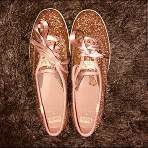 Rose Gold Glitter Kate Spade Keds